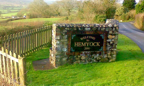 Welcome to Hemyock sign
