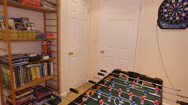 Football table, darts, games